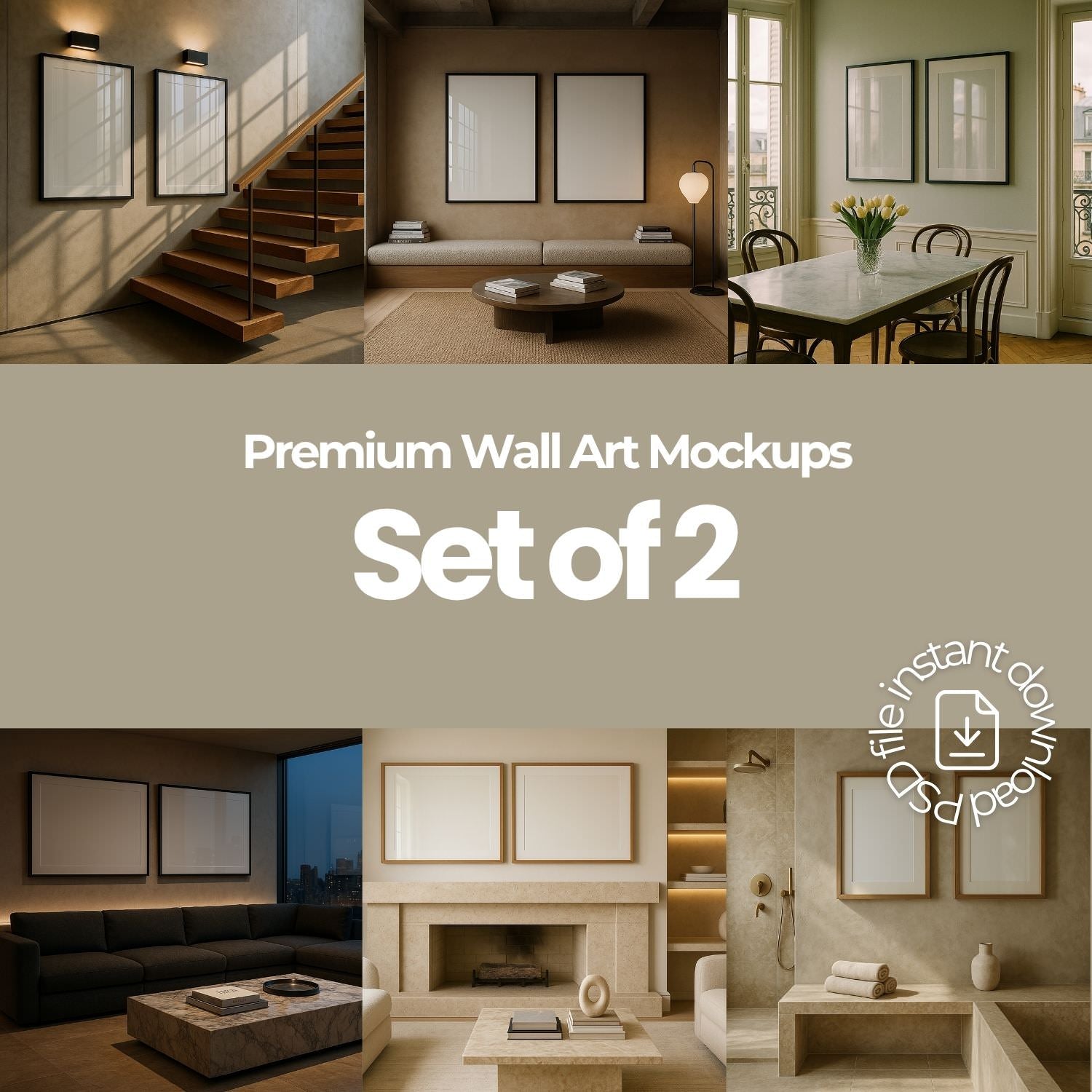 Wall Art Frame Mockups – Set of Two