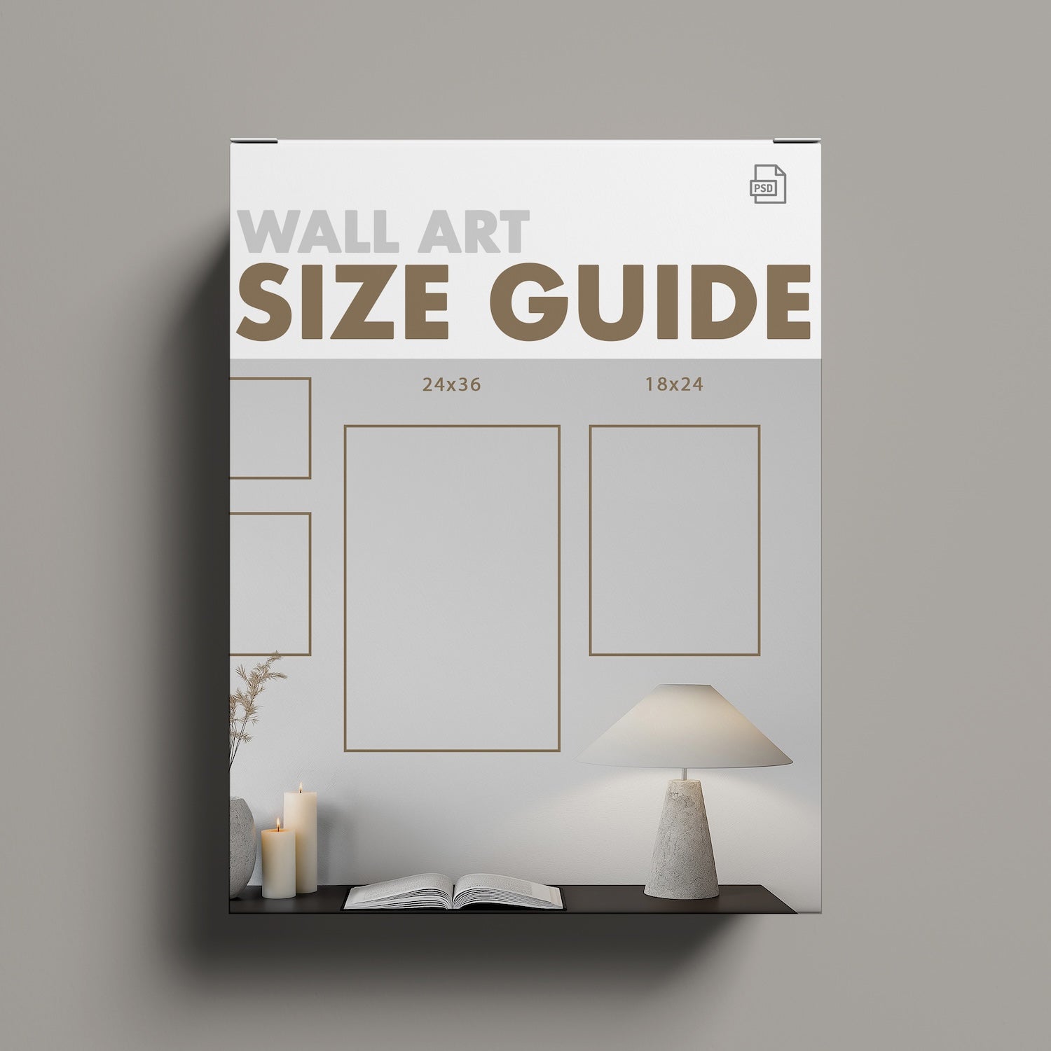 Wall Art Size Guide Mockup Pack