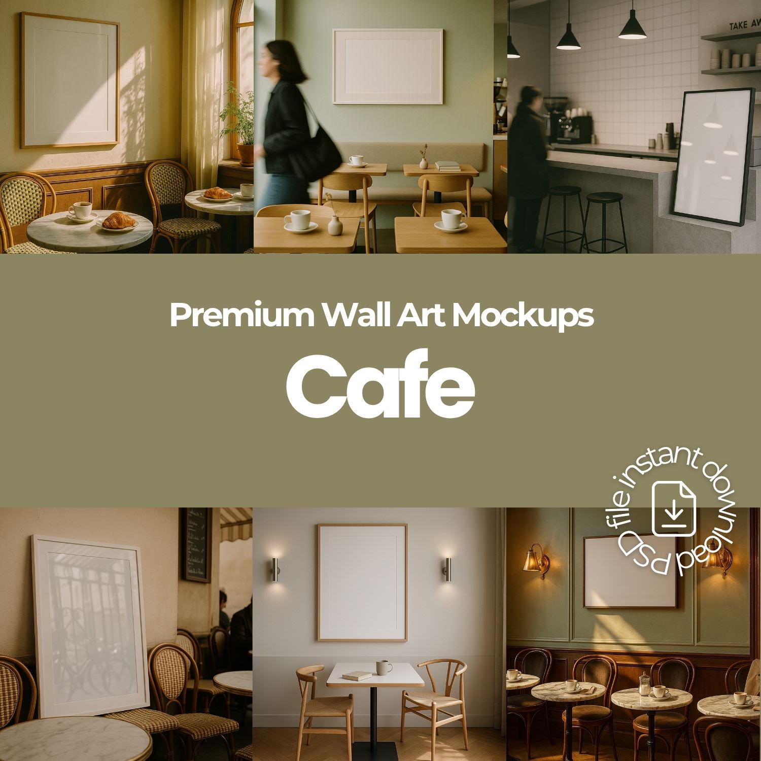 Wall Art Frame Mockups – Cafe