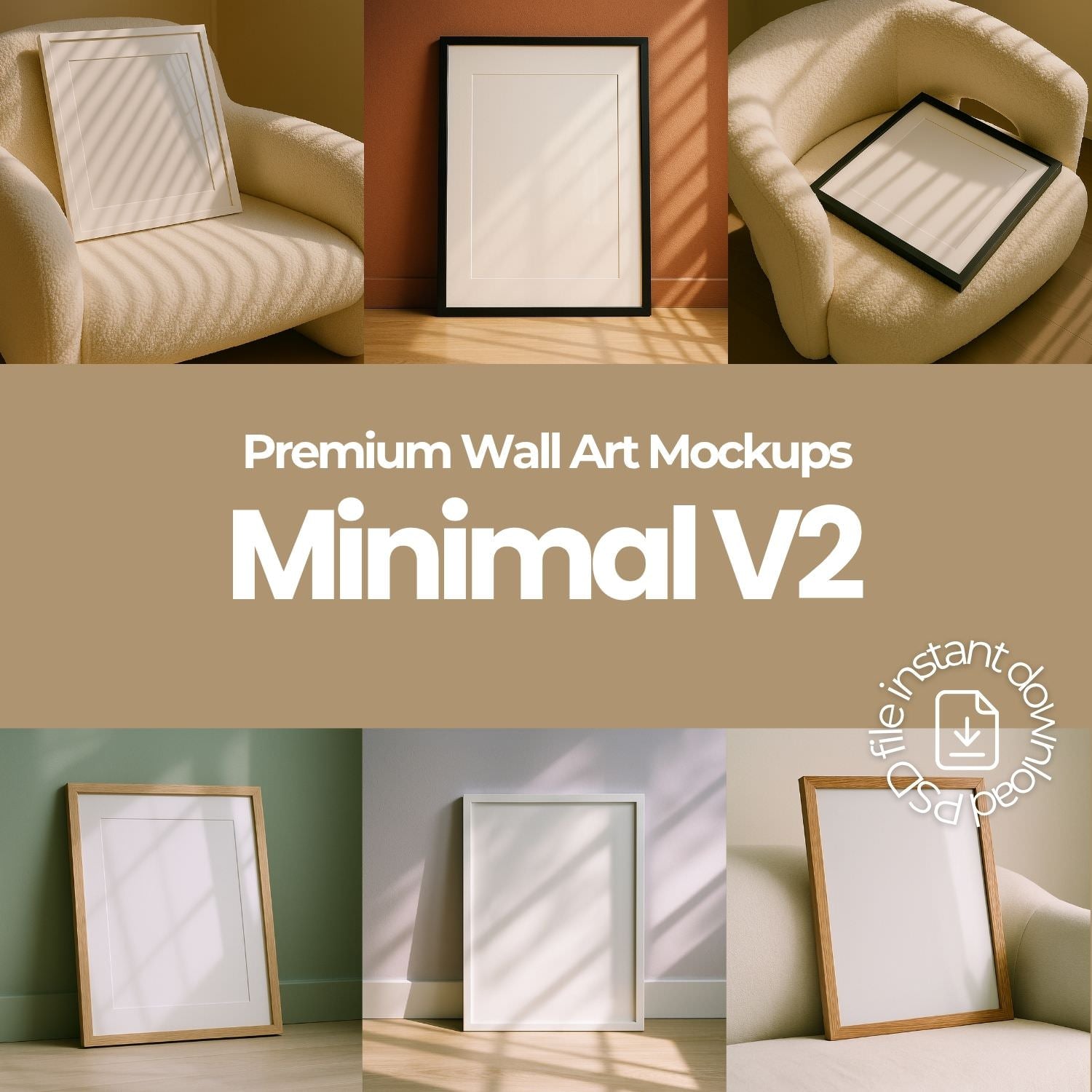 Wall Art Frame Mockups – Minimal V2