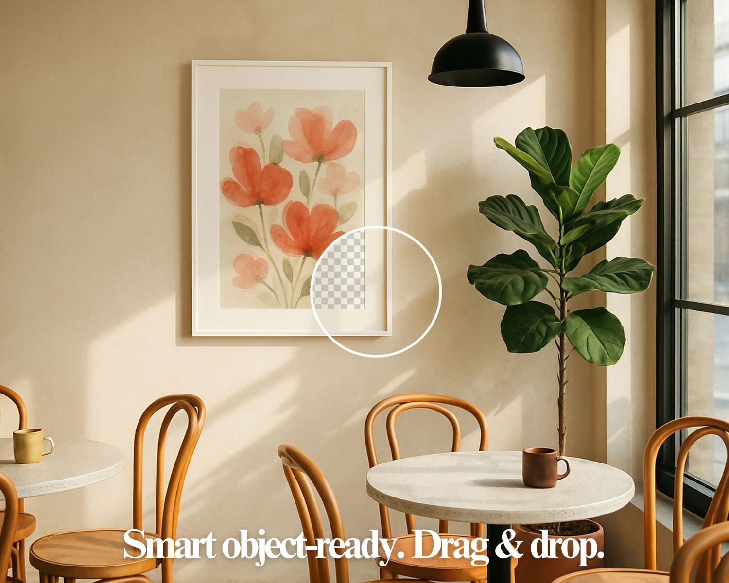 Wall Art Frame Mockups – Cafe V2
