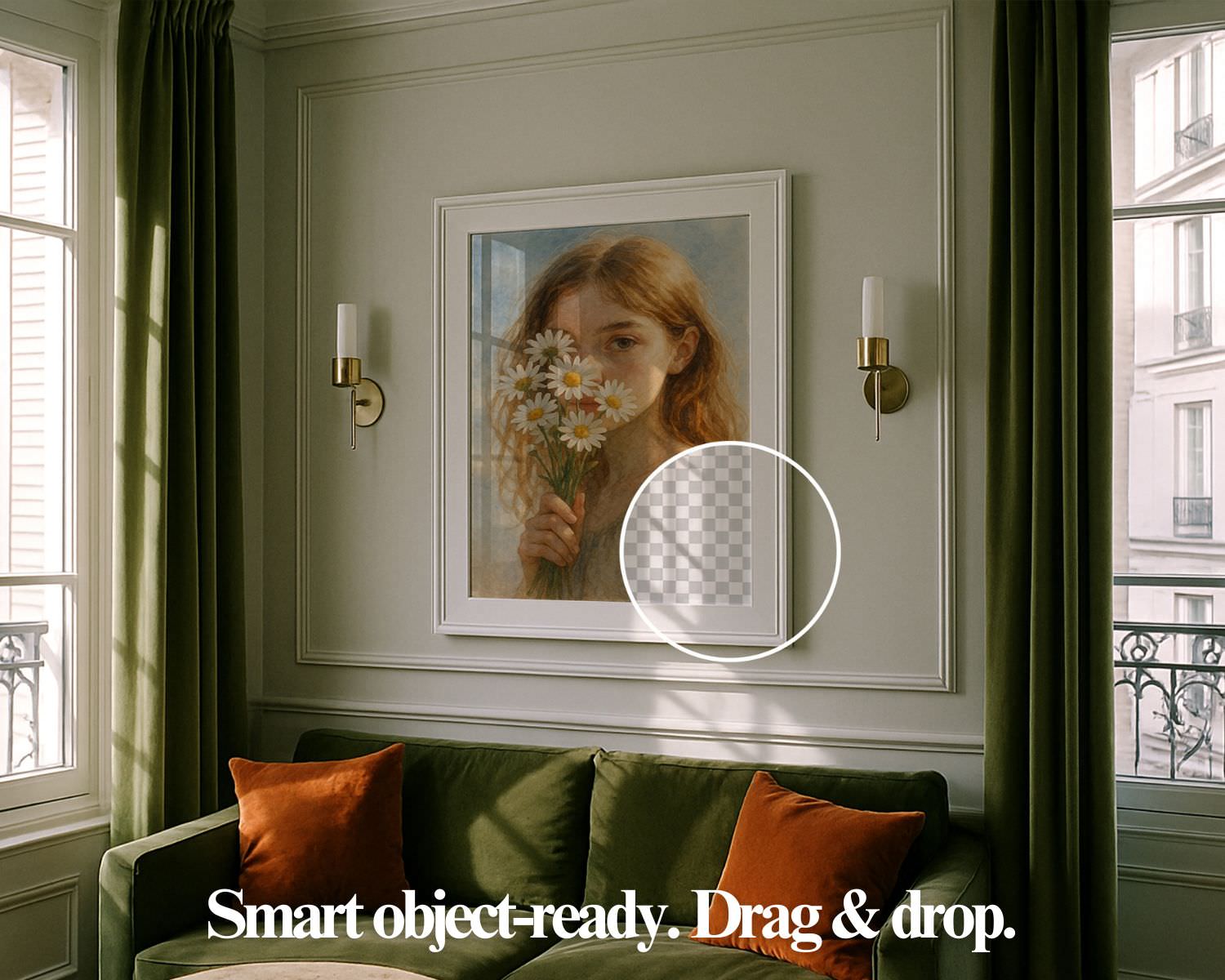 Wall Art Frame Mockups – Living Room V3