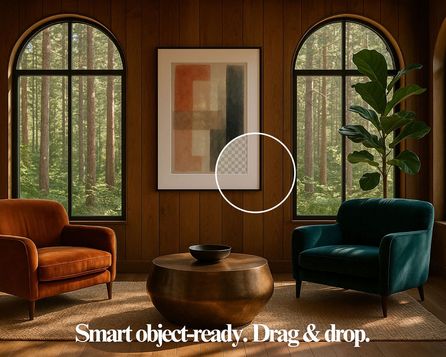 Wall Art Frame Mockups – Living Room V5