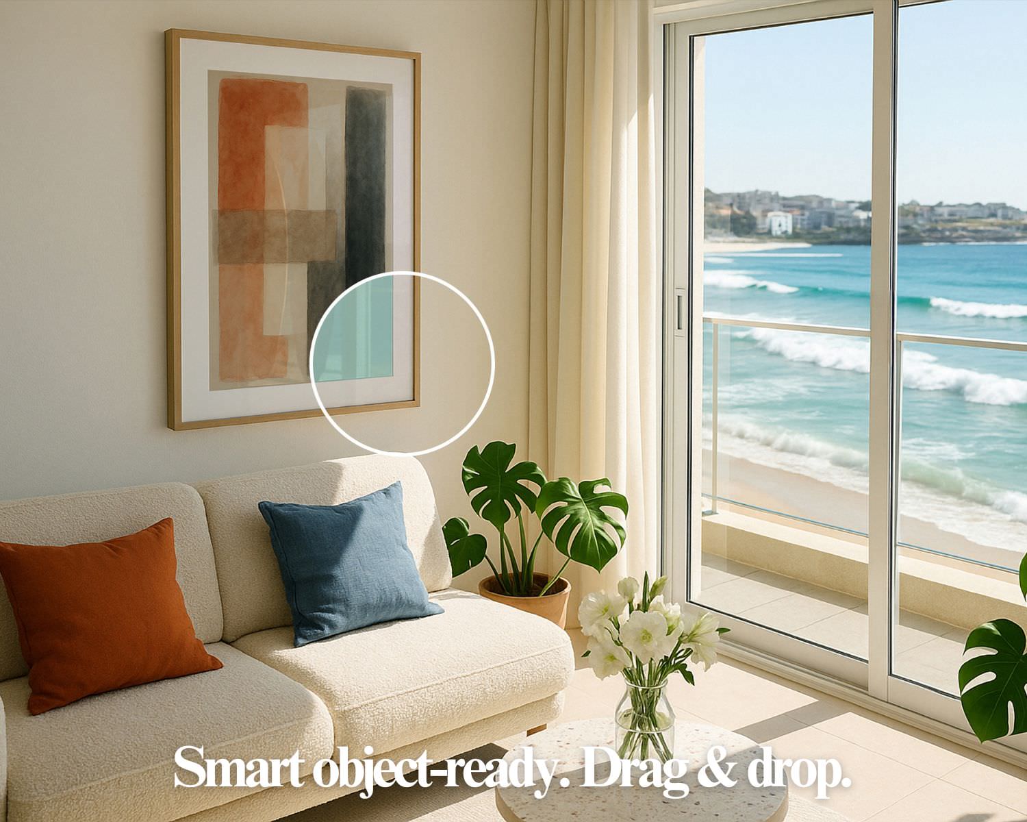 Wall Art Frame Mockups – Living Room V6