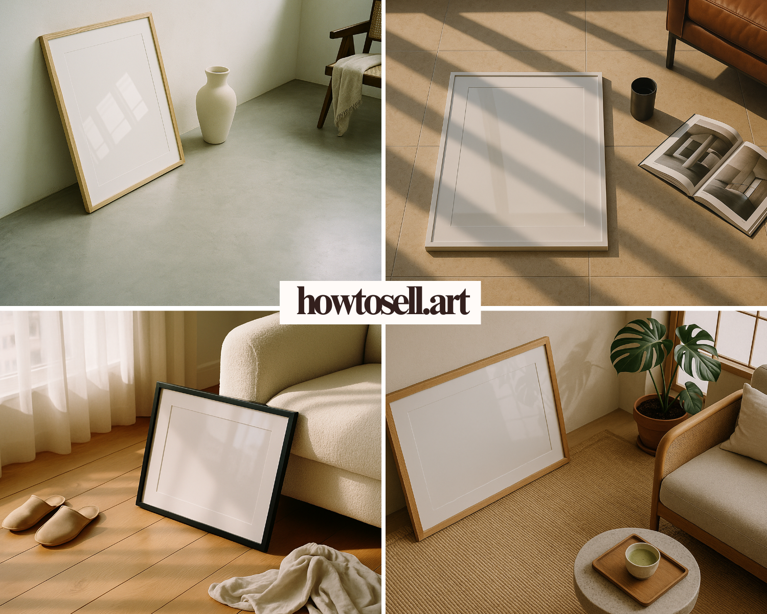 Wall Art Frame Mockups – On The Floor