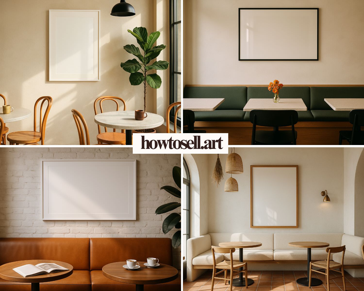 Wall Art Frame Mockups – Cafe V2