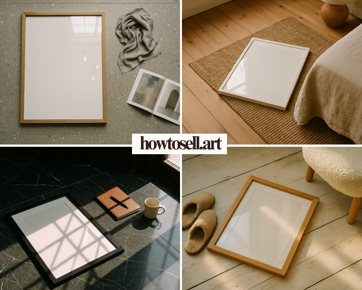 Wall Art Frame Mockups – On The Floor