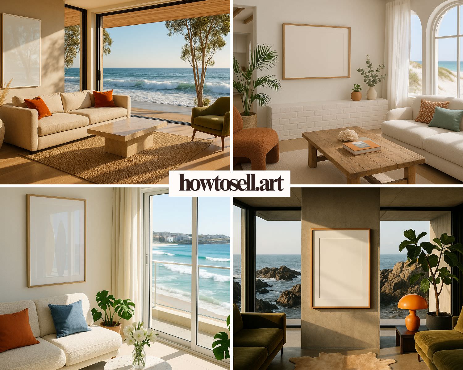 Wall Art Frame Mockups – Living Room V6