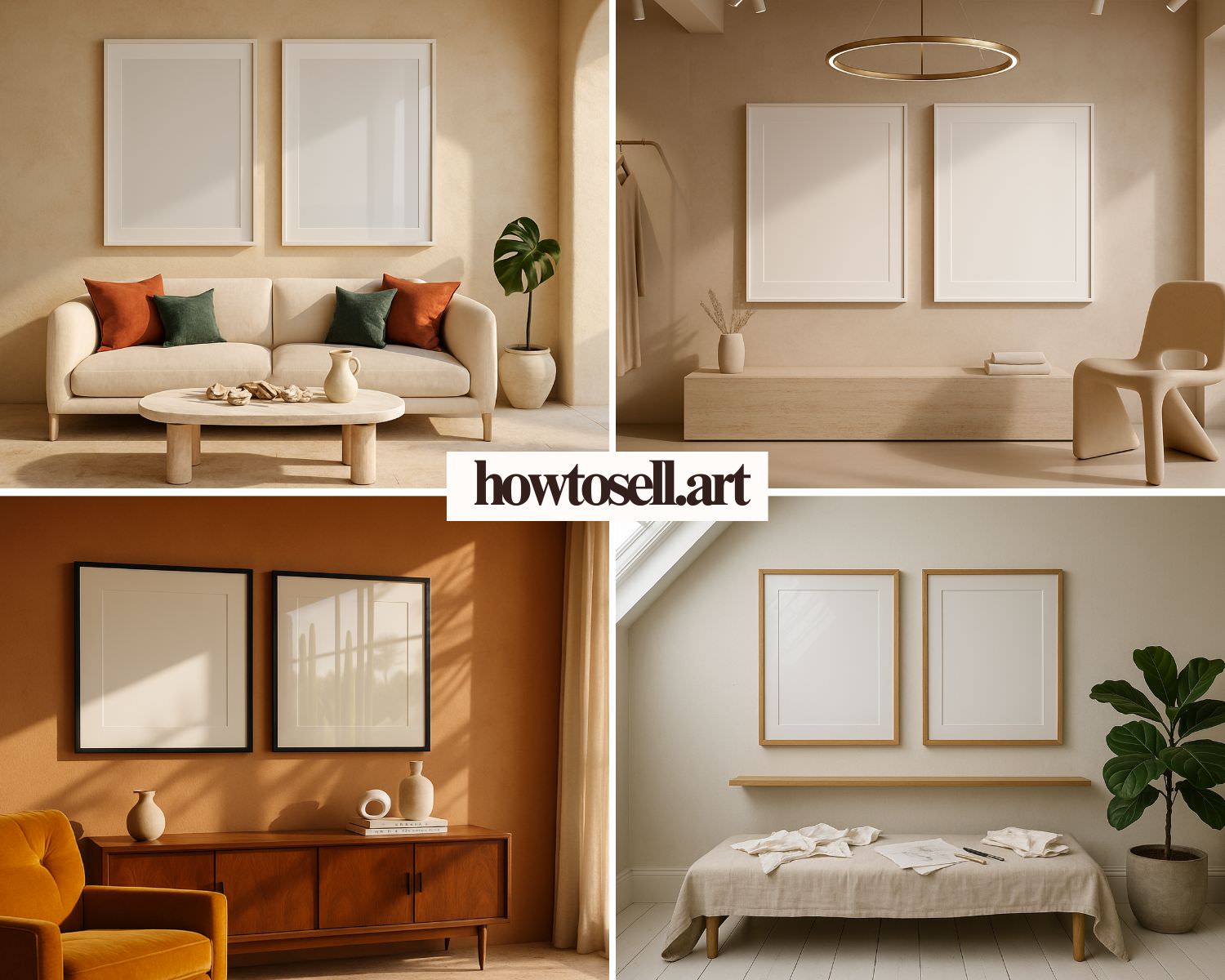 Wall Art Frame Mockups – Set of Two V3