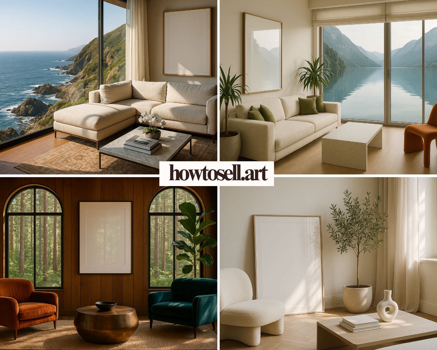 Wall Art Frame Mockups – Living Room V5
