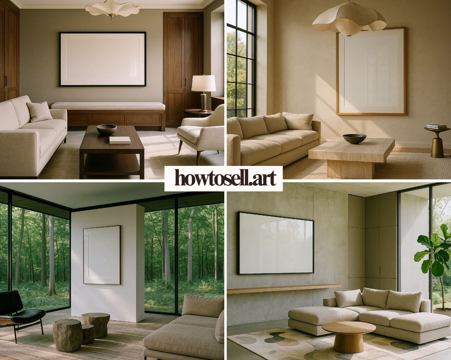 Wall Art Frame Mockups – Living Room V2