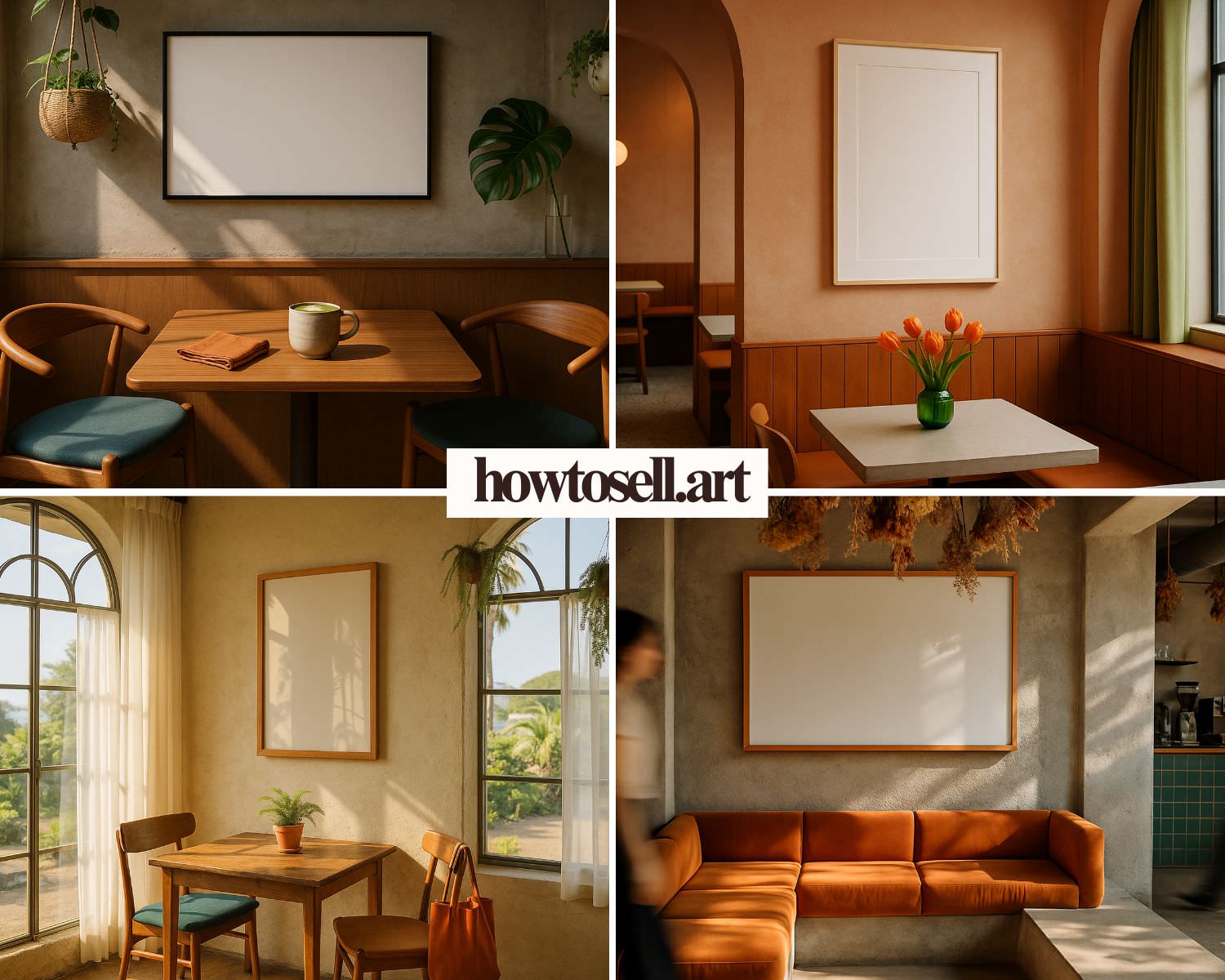 Wall Art Frame Mockups – Cafe V2