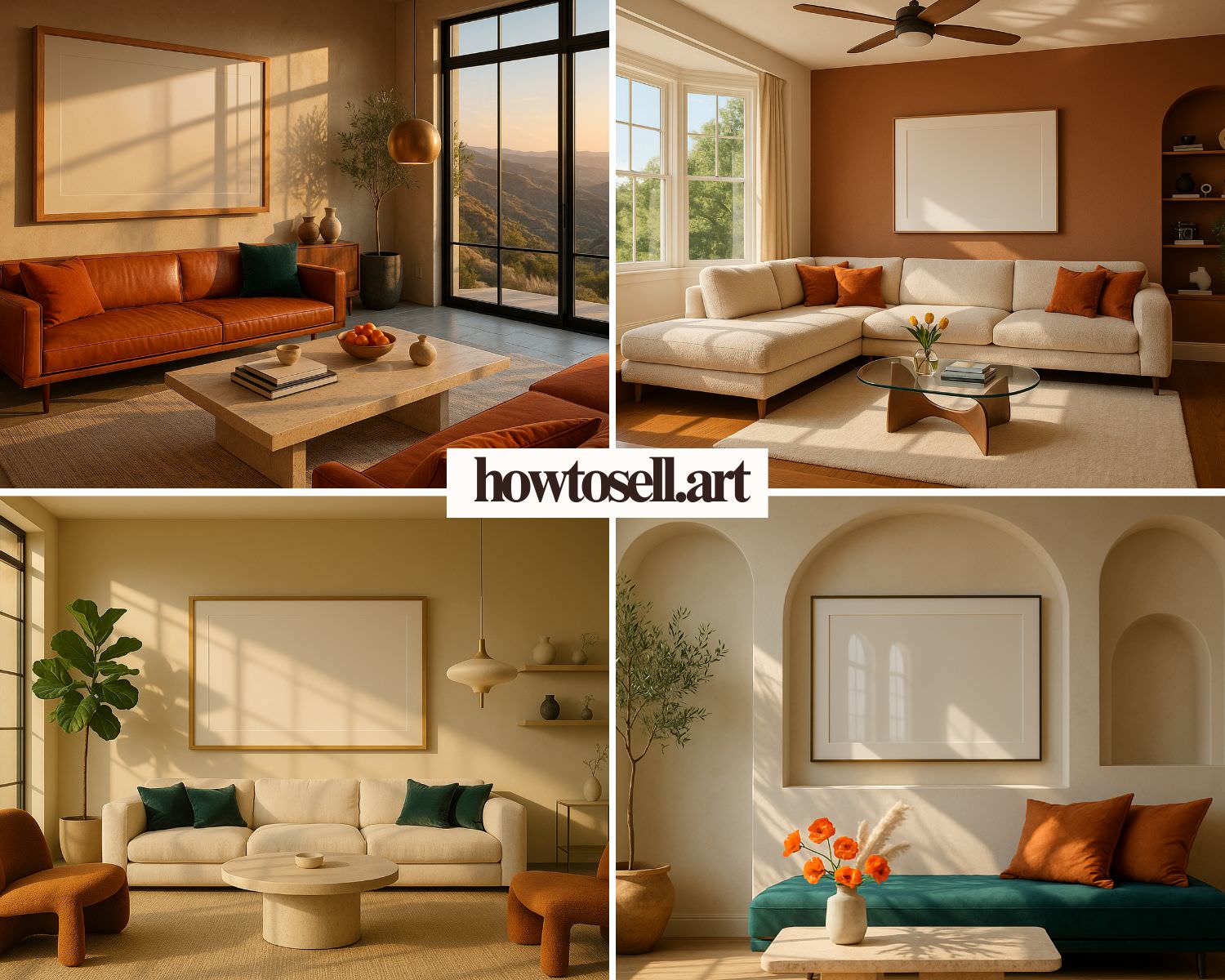 Wall Art Frame Mockups – Living Room V5
