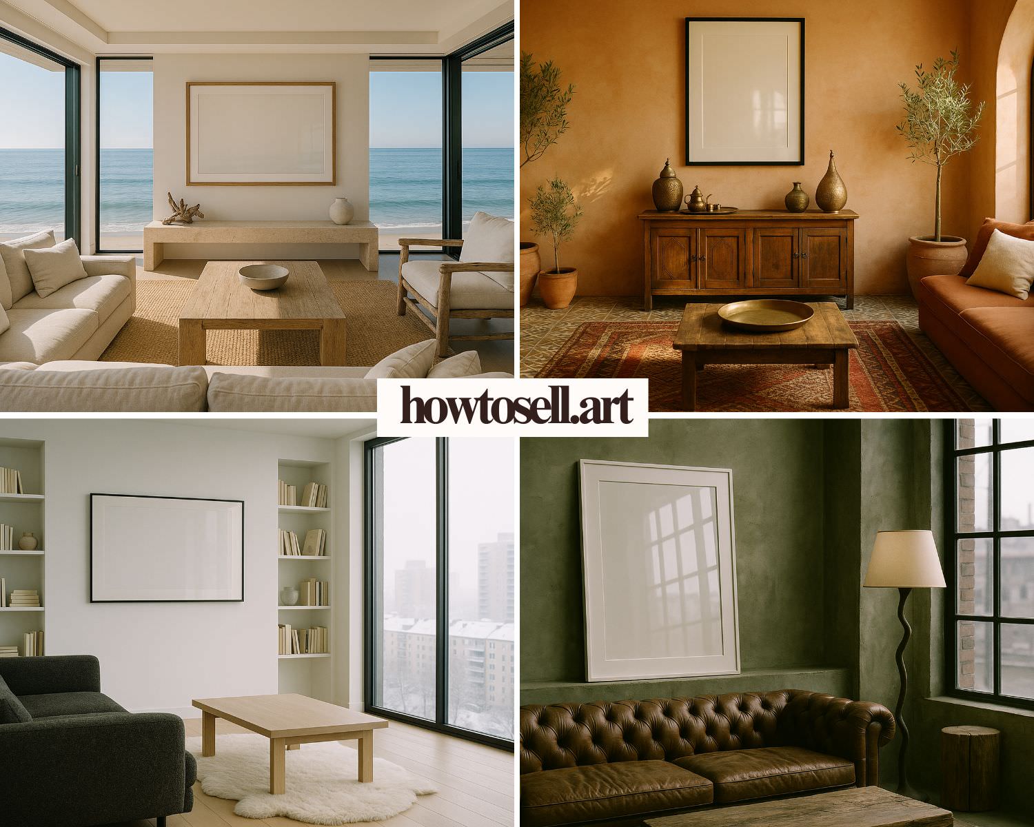 Wall Art Frame Mockups – Living Room V2