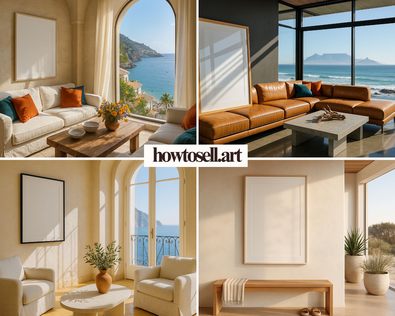 Wall Art Frame Mockups – Living Room V6