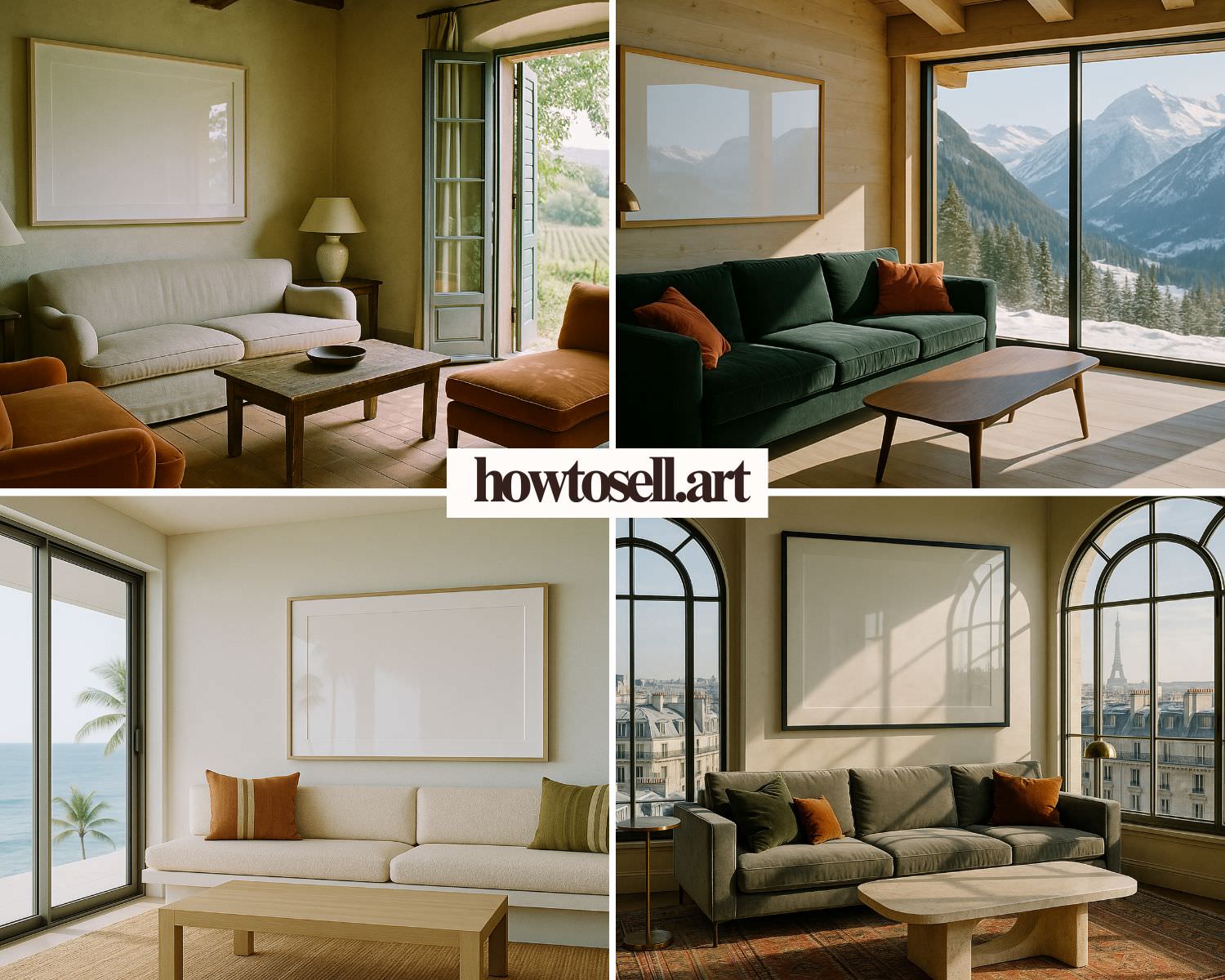 Wall Art Frame Mockups – Living Room V3