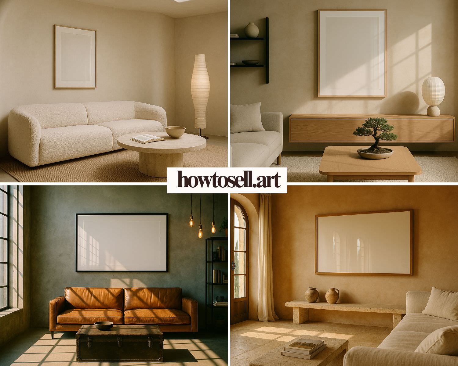 Wall Art Frame Mockups – Living Room V2