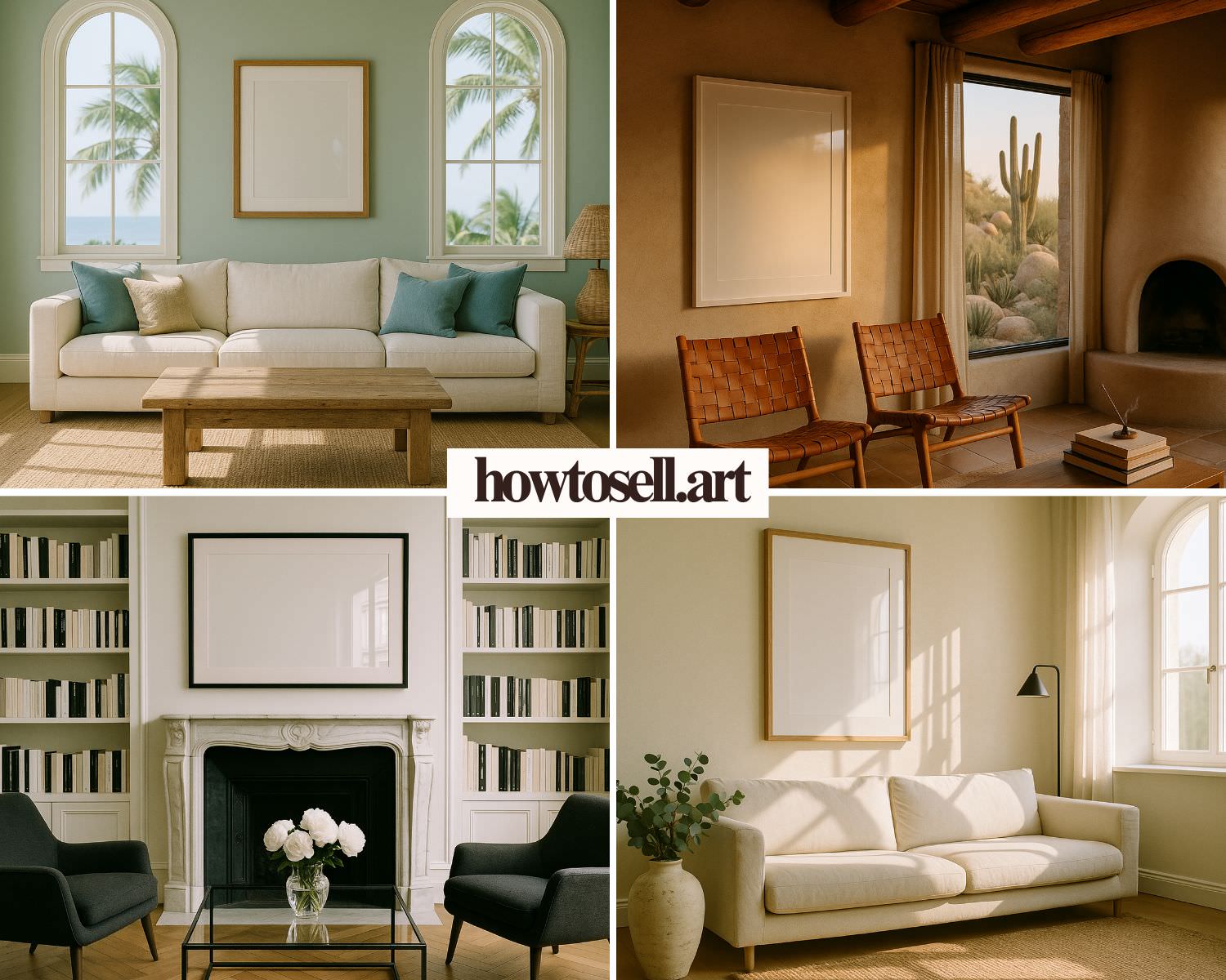Wall Art Frame Mockups – Living Room V2