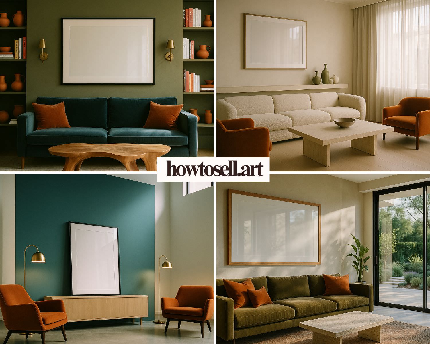 Wall Art Frame Mockups – Living Room V3