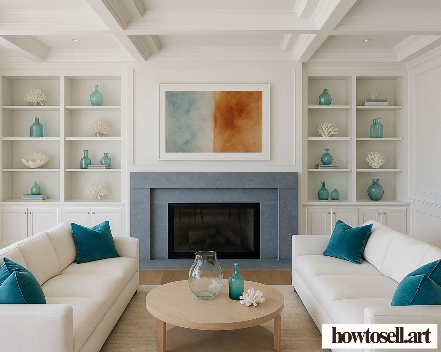 Wall Art Frame Mockups – Living Room V6