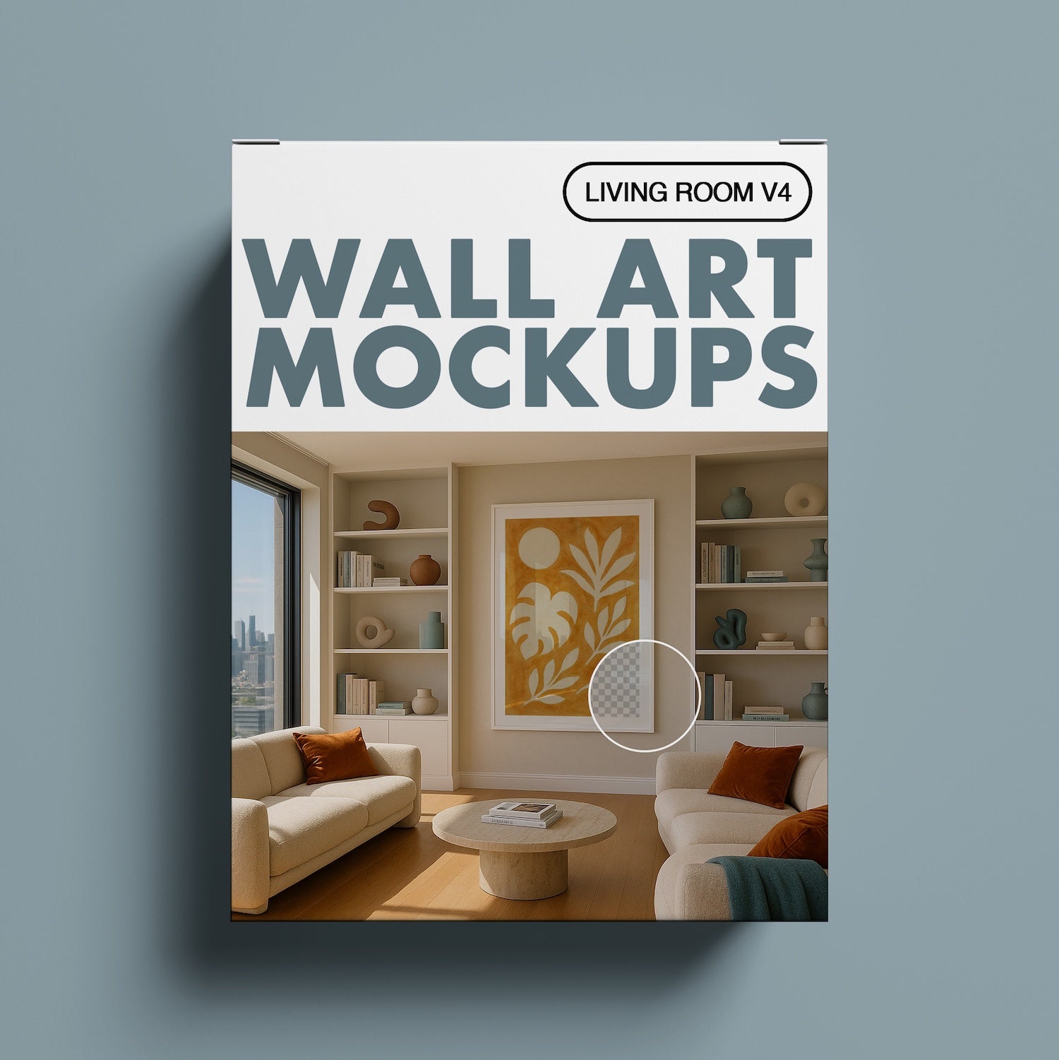 Wall Art Frame Mockups – Living Room V4