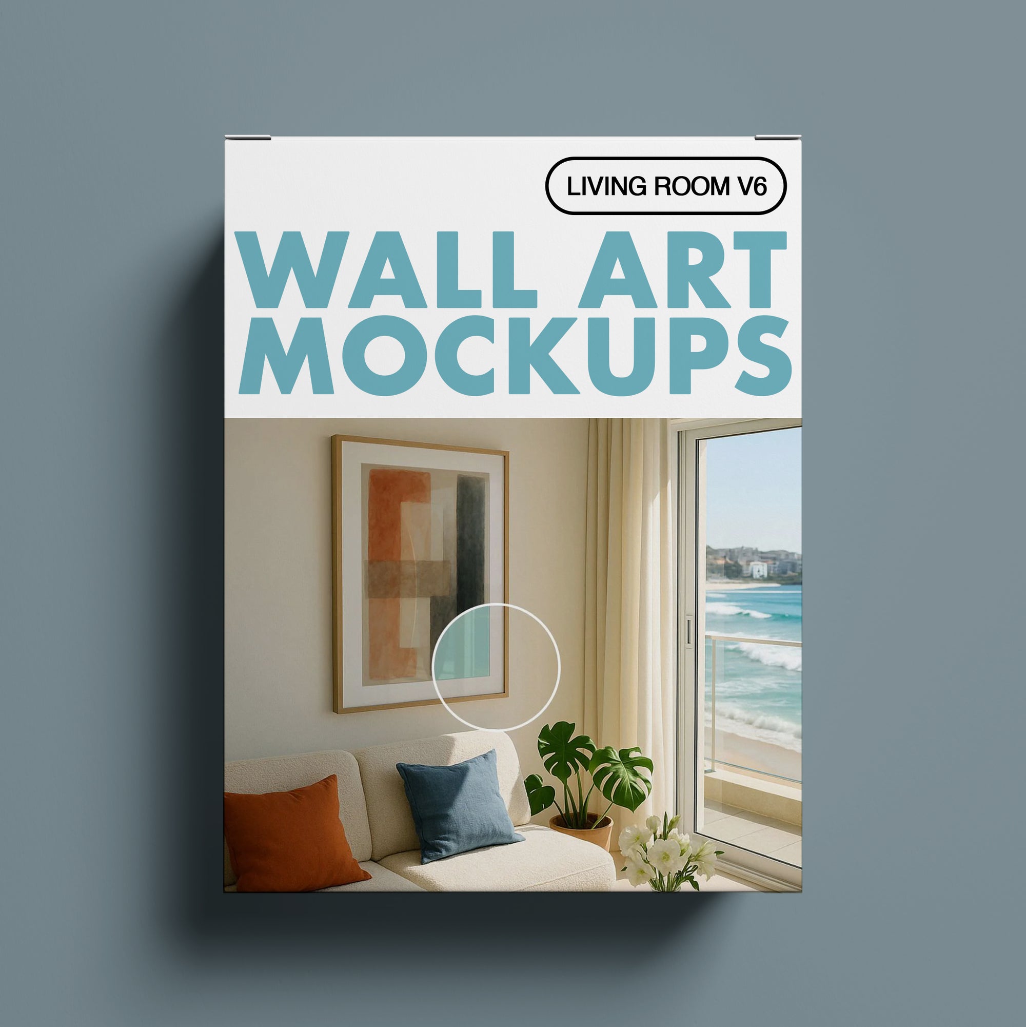 Wall Art Frame Mockups – Living Room V6